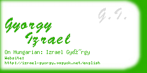 gyorgy izrael business card